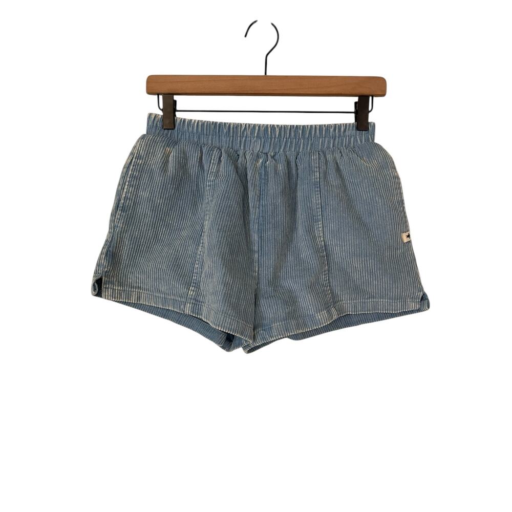 Simply Southern Light Blue Corduroy Elastic Waist Casual Shorts Womens Size XS